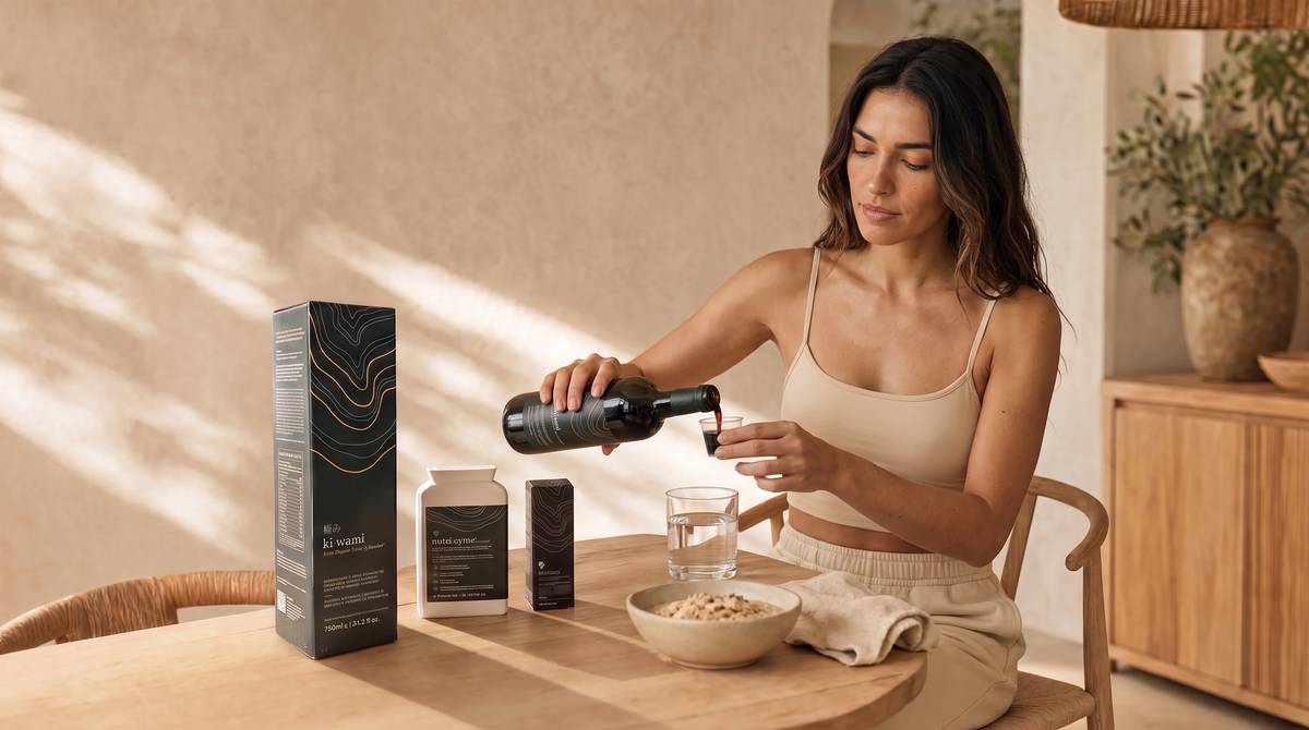 The 11 Full Pack products arranged on a low table at home