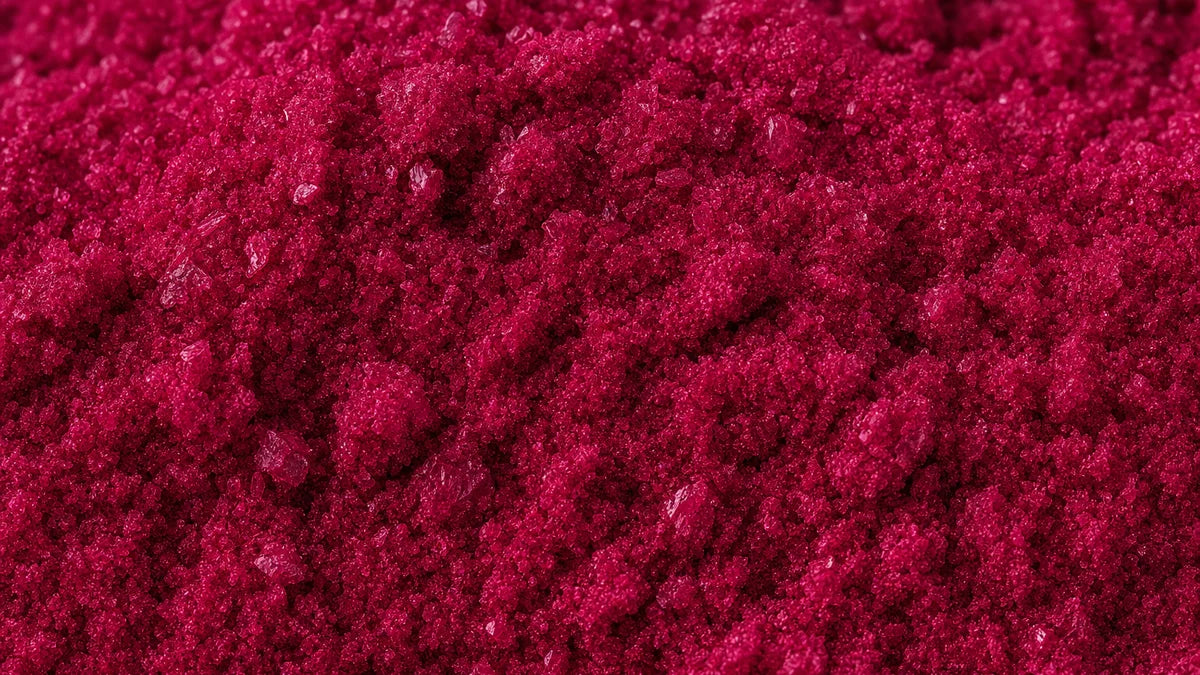 Cyanocobalamin, a deep magenta-crimson crystalline powder