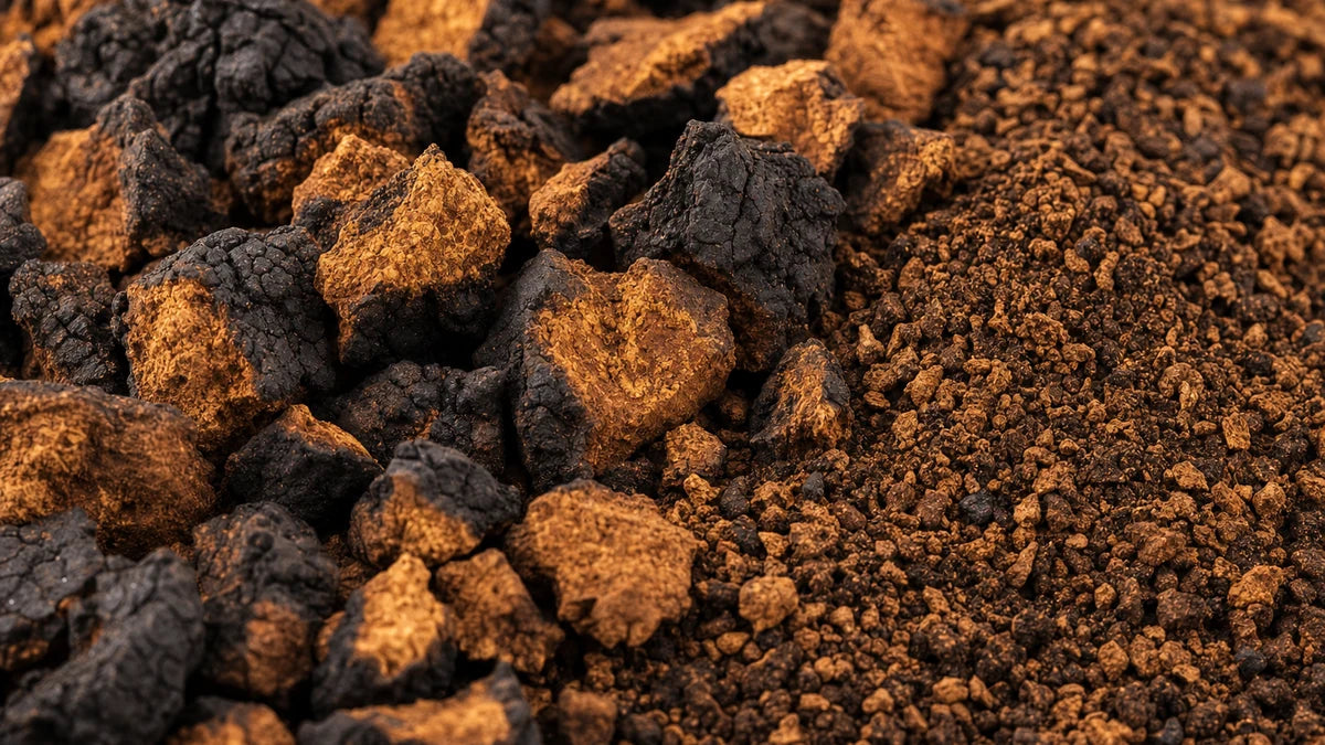 A close macro of chaga