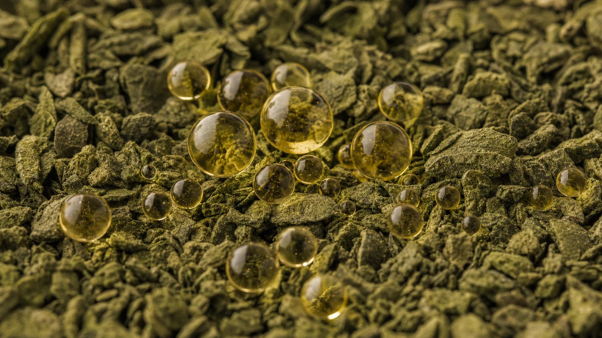 A close macro of dha from algae