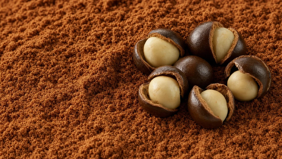 A close macro of guarana extract