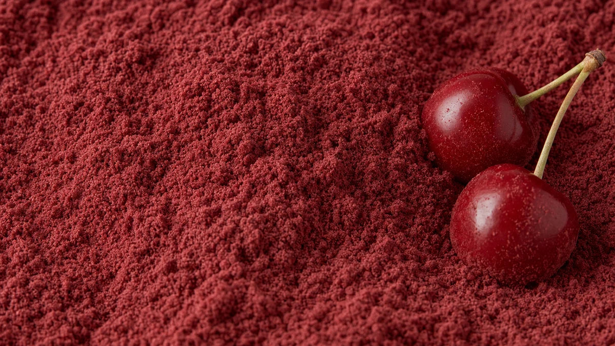 A close macro of montmorency tart cherry