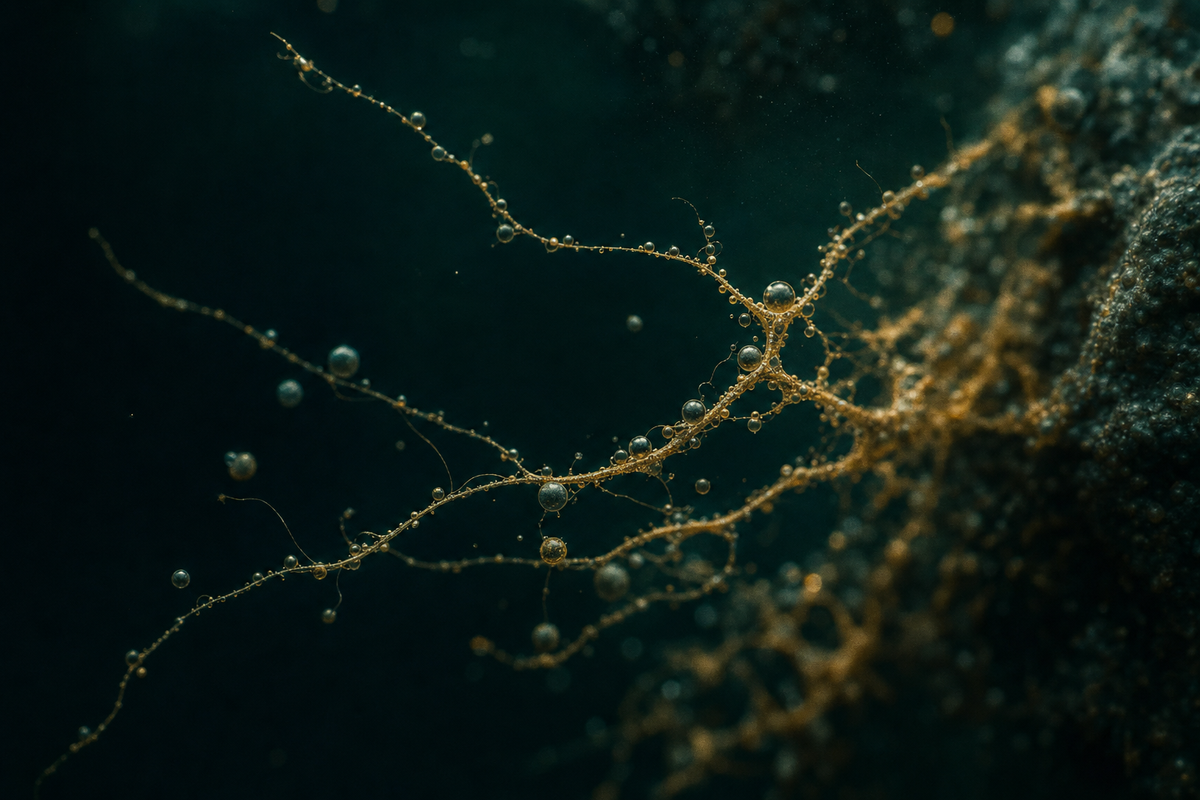 Fulvic structure suspended in water